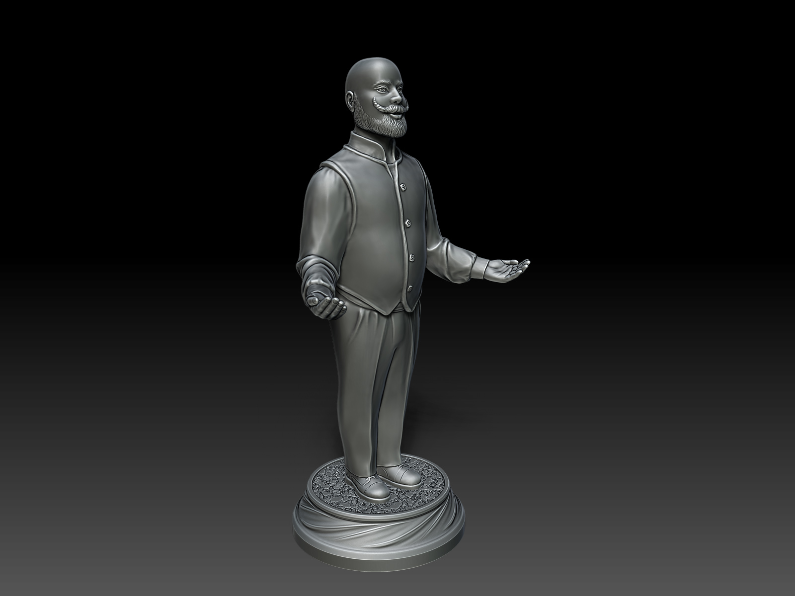Tabletop figurine of the Fancy Houseman.
